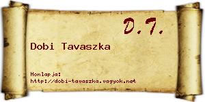 Dobi Tavaszka névjegykártya